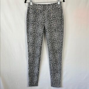 Michael Kors Black and White Leopard Pants/Jeggings/Leggings - Size Small